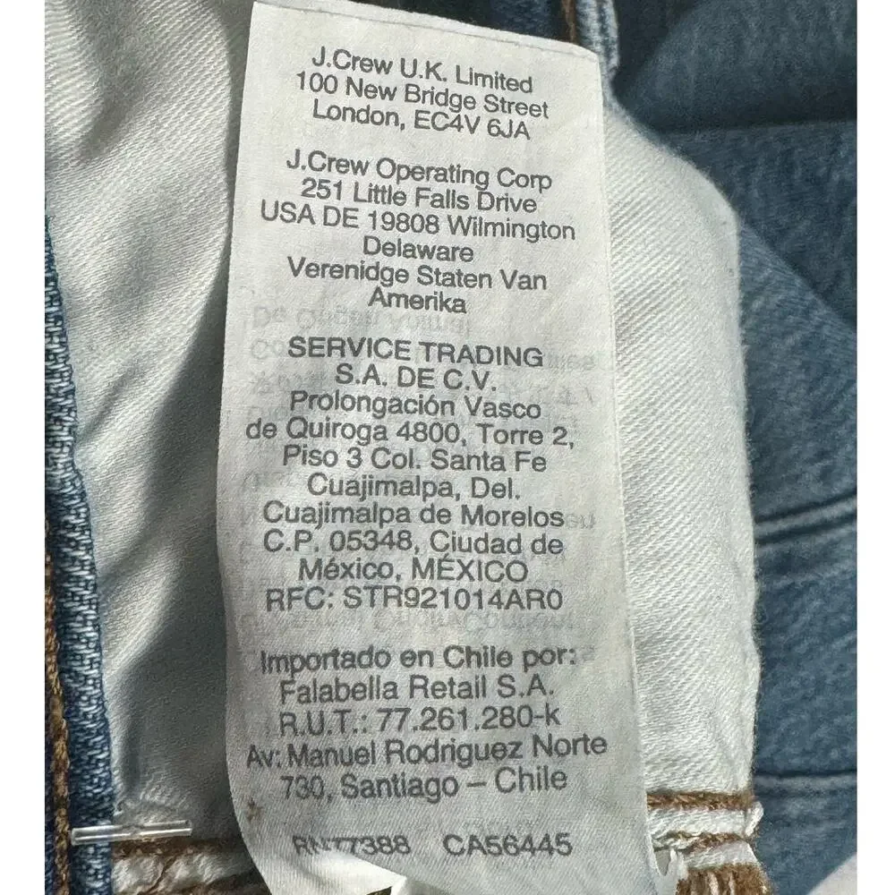 Madewell The Perfect Vintage Crop Jean in Enmore Wash‎ Raw Hem Edition Sz 25